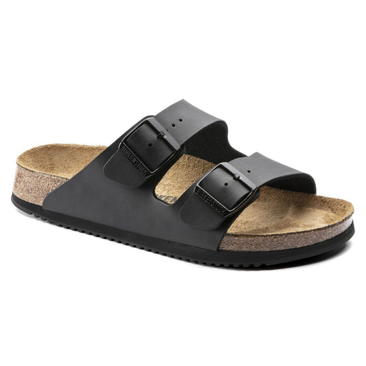 Birkenstock Arizona PROF czarne — widok z przodu pod kątem