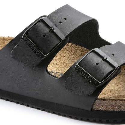Birkenstock Arizona PROF czarne — detal materiału Birko-Flor