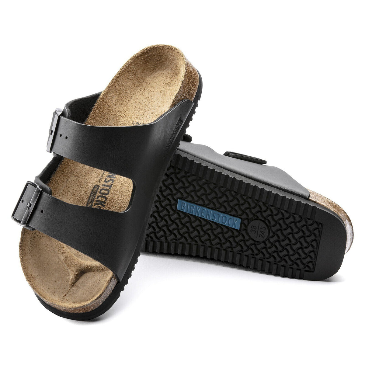 Birkenstock Arizona PROF czarne — podeszwa Super Grip