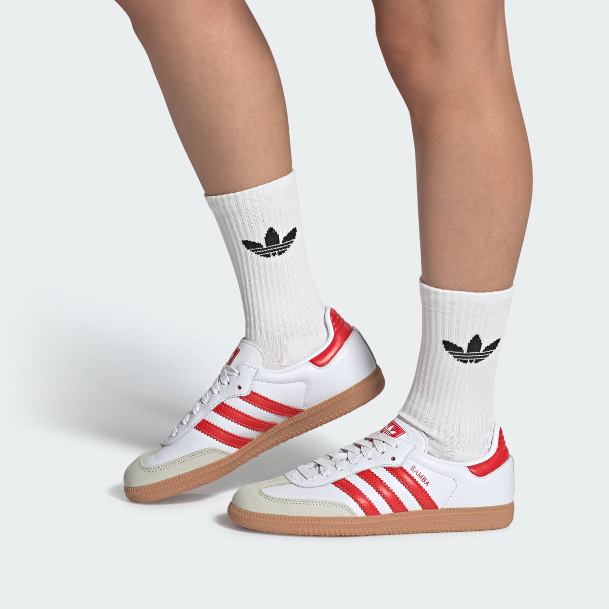 adidas Samba OG W IF6513 — Cloud White / Solar Red / Off White, widok 4