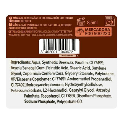 Deliplus Brown Xtrem — brązowy tusz wydłużający, 8,5 ml