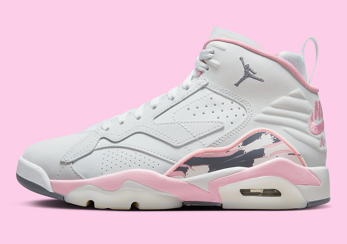 Jordan MVP FB9019-106 — Off-White / Medium Soft Pink / White / Cool Grey (Shy Pink), widok boczny